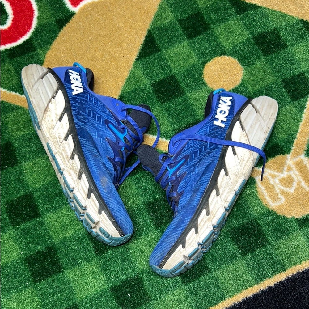 Hoka One One Gaviota 4 Blue Graphite Mens Size 11 Blue White Running Shoes - Picture 1 of 5